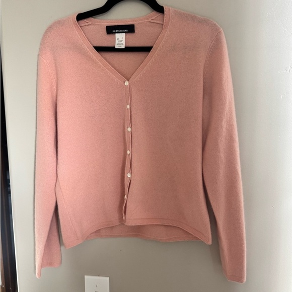 Jones New York Sweaters - Jones New York 100% Cashmere Cardigan Blush Pink Preppy Minimalist S Soft Girl